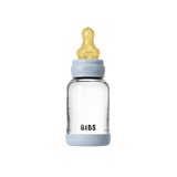 Glass Baby Bottle Complete Set 120ml Latex - Baby Blue - Kollektive - Official distributor