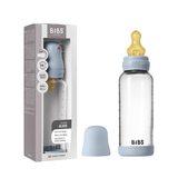 Glass Baby Bottle Complete Set 240ml Latex - Baby Blue - Kollektive - Official distributor