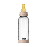Glass Baby Bottle Complete Set 240ml Latex - Blush - Kollektive - Official distributor