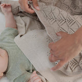 Knitted blanket, Pointelle - Vanilla - Kollektive - Official distributor