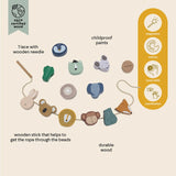Wooden animal lacing beads - Kollektive - Official distributor