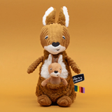 Allezou the Kangaroo, Mum & Baby - Brown Sugar