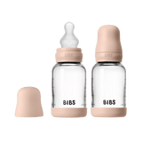 BIBS Glass Bottle Complete Set (2 Pack) 120ml Silicone - Blush - Kollektive - Official distributor