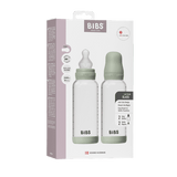 BIBS Glass Bottle Complete Set (2 Pack) 240ml Silicone - Sage - Kollektive - Official distributor