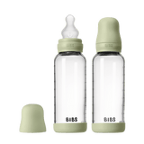 BIBS Glass Bottle Complete Set (2 Pack) 240ml Silicone - Sage - Kollektive - Official distributor