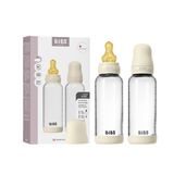 BIBS Glass Bottle Complete Set (2 Pack) 240ml Latex - Ivory - Kollektive - Official distributor