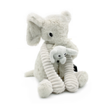 Dimoitou the Elephant, Mum & Baby - Light grey