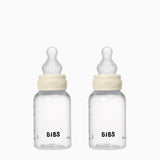 BIBS Baby Bottle Complete Set (2 Pack) 150ml Silicone - Ivory