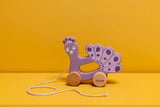 Wooden pull along toy - Mrs. Peacock - Kollektive - Official distributor