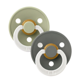 BIBS Dummies Sage/Pine GLOW Round, Latex (2pk) - Kollektive - Official distributor
