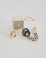 BIBS Pacifier Clip Loop, Polka - Ivory/Black (ETA 12 FEB)