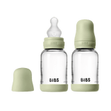 BIBS Glass Bottle Complete Set (2 Pack) 120ml Silicone - Sage - Kollektive - Official distributor