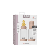 BIBS Glass Bottle Complete Set (2 Pack) 120ml Latex - Blush (ETA 12 FEB)