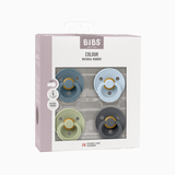 BIBS Colour Round, Latex (4pk) - Petrol/Sage/Baby Blue/Iron