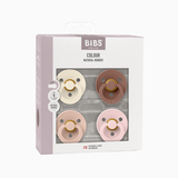 BIBS Colour Round, Latex (4pk) - Ivory/Blush/Woodchuck/Blossom