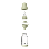 BIBS Glass Bottle Complete Set (2 Pack) 120ml Silicone - Sage (ETA 19 FEB) - Kollektive - Official distributor