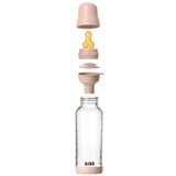 BIBS Glass Bottle Complete Set (2 Pack) 240ml Latex - Blush (ETA 19 FEB) - Kollektive - Official distributor