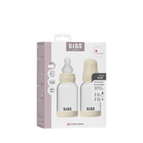 BIBS Glass Bottle Complete Set (2 Pack) 120ml Silicone - Ivory (ETA 12 FEB)