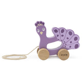 Wooden pull along toy - Mrs. Peacock - Kollektive - Official distributor