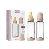 BIBS Glass Bottle Complete Set (2 Pack) 240ml Latex - Blush - Kollektive - Official distributor