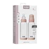 BIBS Glass Bottle Complete Set (2 Pack) 240ml Silicone - Blush - Kollektive - Official distributor
