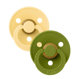 BIBS Dummies Pale Butter/Wasabi Round, Latex (2pk) - Kollektive - Official distributor