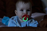 BIBS Dummies Baby Pink/Tango GLOW Round, Latex (2pk) - Kollektive - Official distributor