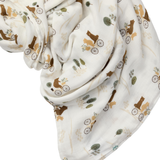 LouLou Lollipop, Muslin Swaddle - Bears on Bikes - Kollektive - Official distributor