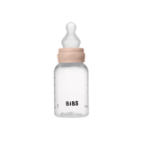 BIBS Baby Bottle, BPA Free plastic 150ml Silicone - Blush
