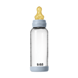 BIBS Glass Baby Bottle, 240ml Latex - Baby Blue