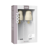 BIBS Baby Bottle Complete Set (2 Pack) 270ml Latex - Ivory