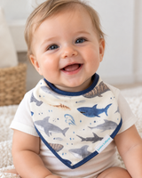 LouLou Lollipop, Bandana Bib Set - 2 Pack - Sharks - Kollektive - Official distributor