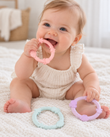 LouLou Lollipop, Wild Teether Ring Set - Shell Pink