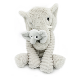 Dimoitou the Elephant, Mum & Baby - Light grey