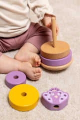 Wooden stacking toy - Mrs. Peacock - Kollektive - Official distributor
