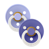 BIBS Dummies Hush/Grape GLOW Round, Latex (2pk) - Kollektive - Official distributor