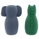 Bath toy squeezy animals - Mrs. Elephant & Mr Crocodile - Kollektive - Official distributor