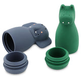 Bath toy squeezy animals - Mrs. Elephant & Mr Crocodile - Kollektive - Official distributor