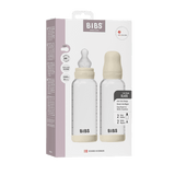 BIBS Glass Bottle Complete Set (2 Pack) 240ml Silicone - Ivory - Kollektive - Official distributor