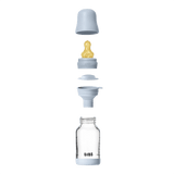Glass Baby Bottle Complete Set 120ml Latex - Baby Blue - Kollektive - Official distributor