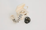 BIBS Pacifier Clip Loop, Polka - Ivory/Black (ETA 12 FEB)
