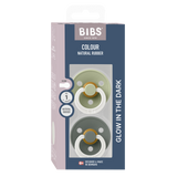 BIBS Dummies Sage/Pine GLOW Round, Latex (2pk) - Kollektive - Official distributor