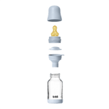 Glass Baby Bottle Complete Set 120ml Latex - Baby Blue - Kollektive - Official distributor