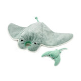 Les Ptipotos  Mentalou the Manta Ray, Mum & Baby - Mint - Kollektive - Official distributor