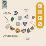 Wooden animal lacing beads - Kollektive - Official distributor