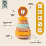 Wooden stacking toy - Mrs. Elephant - Kollektive - Official distributor
