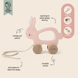 Wooden pull along toy - Mrs. Rabbit - Kollektive - Official distributor