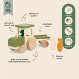 Wooden tractor with trailor - Kollektive - Official distributor