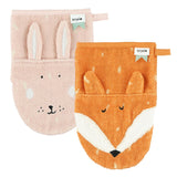 Washcloths 2-pack | Mrs. Rabbit/Mr. Fox - Kollektive - Official distributor